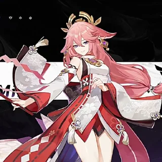 🌷 emoji Yae Miko @Morieidk Telegram sticker 14 of 60