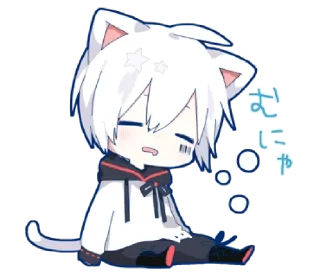 🎀 emoji Mafumafu Sticker (cat) @bistic Telegram sticker 21 of 40