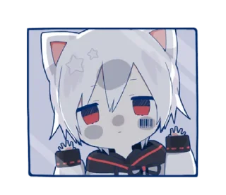 😨 emoji Mafumafu Sticker (cat) vol.2 @bistic Telegram sticker 11 of 40