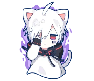 😨 emoji Mafumafu Sticker (cat) vol.2 @bistic Telegram sticker 21 of 40