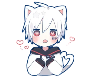 🎀 emoji Mafumafu Sticker (cat) @bistic Telegram sticker 8 of 40
