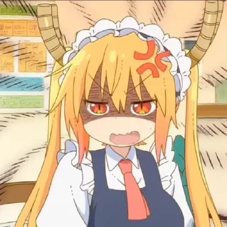 💥 emoji 𓄼 Tohru Kobayashi 𑂻𑂴 @nicoyazawaa 𖥻 Telegram sticker 9 of 30