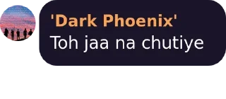 😒 emoji Dark Phoenix once said Telegram sticker 9 of 33