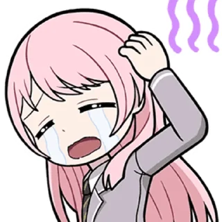 👩 emoji 粉毛阿农1 @zhaxia_cn Telegram sticker 7 of 32