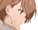 🤔 emoji Misaka Mikoto Telegram sticker 13 of 51