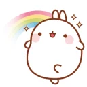 😁 emoji Molang Telegram sticker 1 of 33