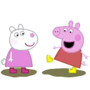 👯 emoji Peppa Pig Telegram sticker 8 of 24