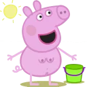 😆 emoji Peppa Pig Telegram sticker 11 of 24