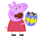 😌 emoji Peppa Pig Telegram sticker 14 of 24
