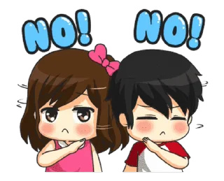 🙅‍♂️ emoji Lovely Couple @Stickersey Telegram sticker 8 of 24