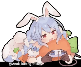 😍 emoji Usada Pekora (Chibi) @Anak_kucing_stiker Telegram sticker 21 of 48