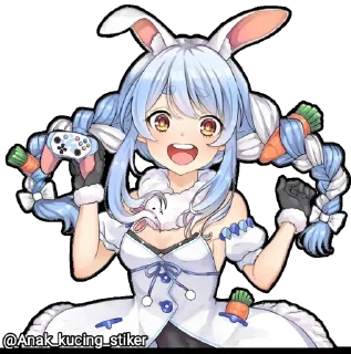 🐇 emoji Usada Pekora @Anak_kucing_stiker Telegram sticker 14 of 60