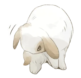 🐇 emoji ⋆ Taremimi rabbit mix! ࿈ 𖡻 @petiteyeux Telegram sticker 15 of 40