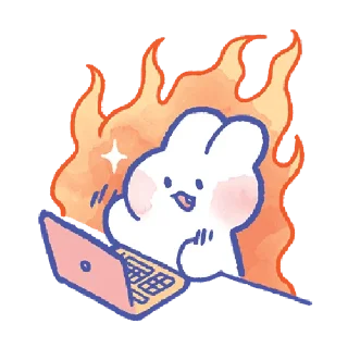 🐰 emoji @Tikelin Lovely MongMong Telegram sticker 7 of 120