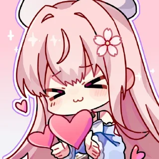 🥰 emoji 桜都子 Telegram sticker 16 of 19