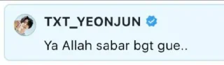 🤍 emoji begini tanggapan TXT Telegram sticker 1 of 34
