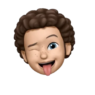 😋 emoji Curly Boy Telegram sticker 17 of 29
