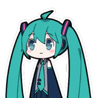😏 emoji 初音未来2020 @mikupictures Telegram sticker 8 of 16