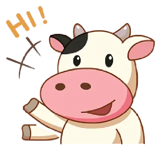 Sticker from @gmoue momo cow