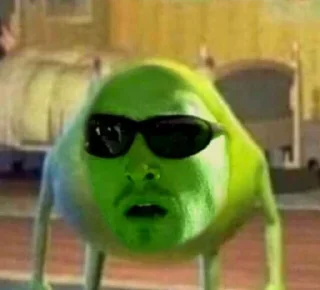😎 emoji Green Wazowski Telegram sticker 7 of 15