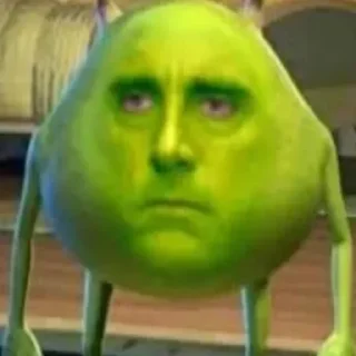 😟 emoji Green Wazowski Telegram sticker 15 of 15