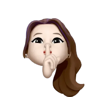 🤫 emoji Memoji • Apple @AppleMemoji Telegram sticker 24 of 35
