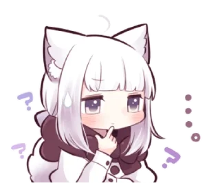🐺 emoji ᭝݊Little wolf girl ⵓ @nyawrwar ⿴༘͜᭼̣ꪆ Telegram sticker 12 of 40