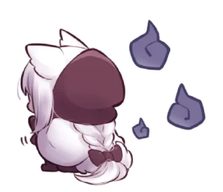 🐺 emoji ᭝݊Little wolf girl ⵓ @nyawrwar ⿴༘͜᭼̣ꪆ Telegram sticker 18 of 40