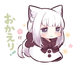 🐺 emoji ᭝݊Little wolf girl ⵓ @nyawrwar ⿴༘͜᭼̣ꪆ Telegram sticker 13 of 40