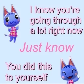 Sticker from animal crossing shitposts
