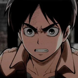 🖤 emoji Eren Jaeger Telegram sticker 16 of 30
