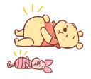 😶 emoji Pooh and Piglet @stickerscar Telegram sticker 6 of 24