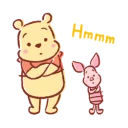 🤔 emoji Pooh and Piglet @stickerscar Telegram sticker 5 of 24