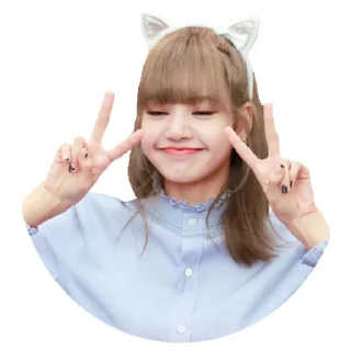 ✌ emoji Lisa @Stickersey Telegram sticker 6 of 25