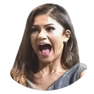 😧 emoji Zendaya @Stickersey Telegram sticker 8 of 25