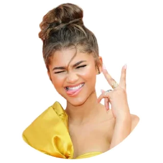 ✌️ emoji Zendaya @Stickersey Telegram sticker 11 of 25