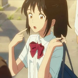 🕸 emoji | Mitsuha Miyamizu | Telegram sticker 14 of 40