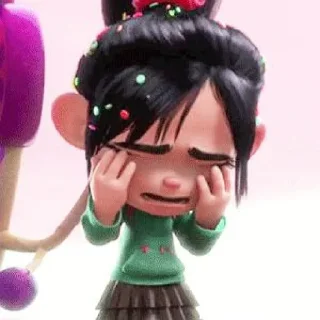 😢 emoji @cutedona 🍭vanellope🍭 Telegram sticker 22 of 45