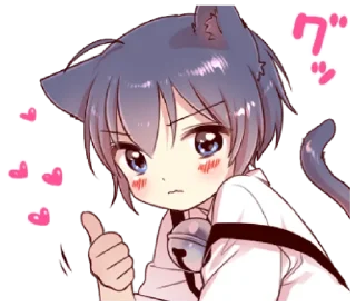 😕 emoji Boy of a black cat 7 @bistic Telegram sticker 13 of 40