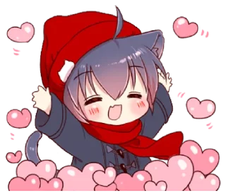 🥰 emoji Boy of a black cat 7 @bistic Telegram sticker 10 of 40