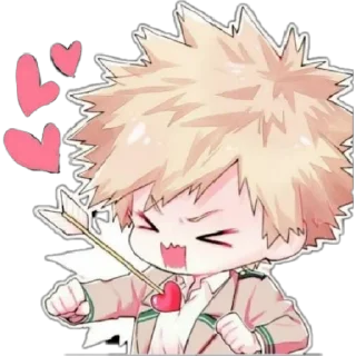 ❤️ emoji bakugou @animestickerchannel Telegram sticker 9 of 75