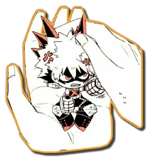 😡 emoji bakugou @animestickerchannel Telegram sticker 16 of 75