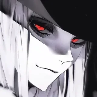 🖤 emoji Dark Anime girls [ @Cutie_Riya ] Telegram sticker 20 of 28