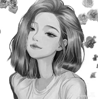 🖤 emoji Dark Anime girls [ @Cutie_Riya ] Telegram sticker 6 of 28