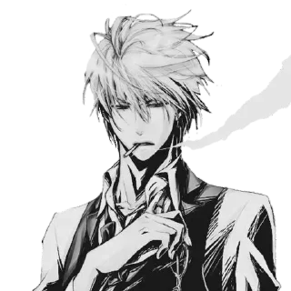 🖤 emoji [ @Cutie_Riya ] [Dark Anime boy] Telegram sticker 13 of 40