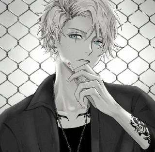Sticker from [ @Cutie_Riya ] [ Anime boy♦️ ]