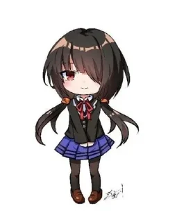 ♨️ emoji Kurumi tokisaki chibi × @voidstickers Telegram sticker 17 of 22