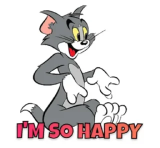 😃 emoji @stickersbag 🌟 Tom & jerry text 💖 Telegram sticker 23 of 80