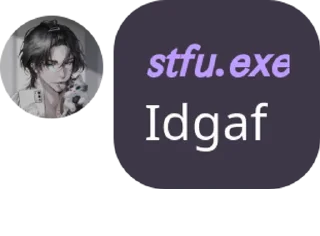 😃 emoji ex's stfu Telegram sticker 8 of 70