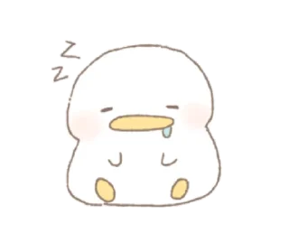 😴 emoji Cute duck Kuwak @waesticker Telegram sticker 23 of 25